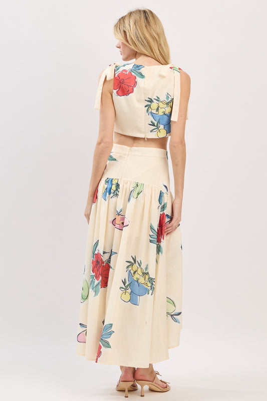 Conjunto fresco con estampado floral