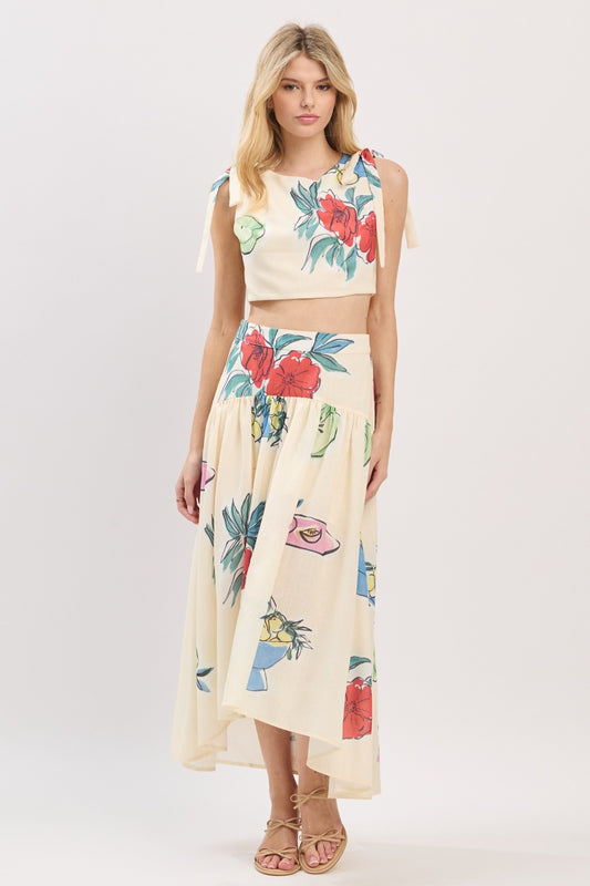Conjunto fresco con estampado floral