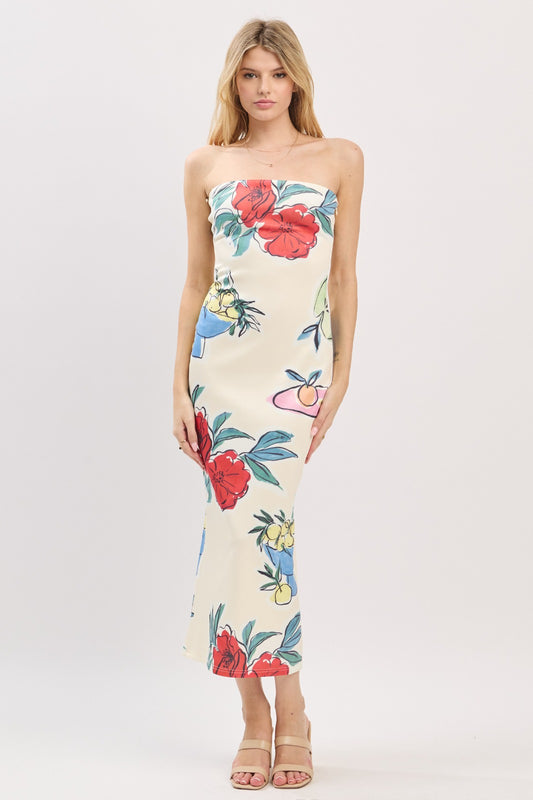 Vestido largo floral